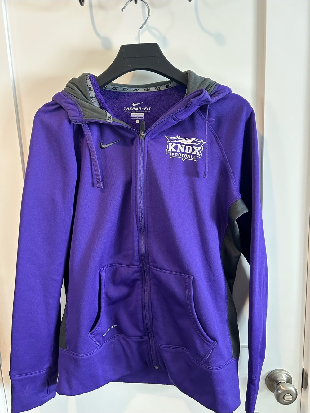 Nike Knox college Football Purple Therma-Fit Full-Zip Hoodie